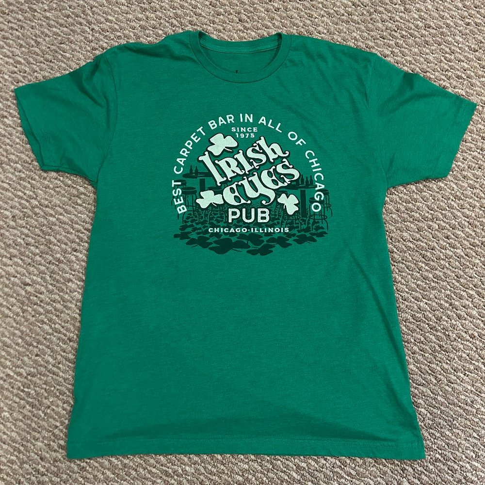 Dive Bar Shirt Club T-Shirt - Green Men's Large - Irish Eyes Pub - Chicago, IL